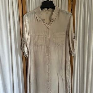 Cloth & Stone Cream Shirt Dress